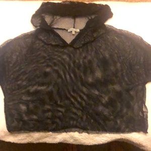 Charlotte Russe fish net hoodie